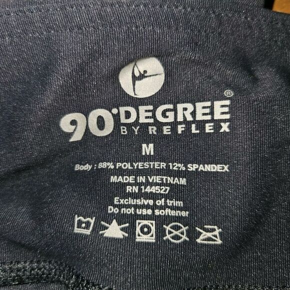 90 Degree By Reflex Gunmetal Yoga Leggings M | Side Cutout Compression NWT - Picture 3 of 8